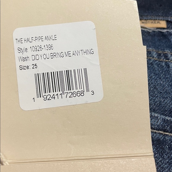 MOTHER “HALF PIPE ANKLE” *WASH: DID YOU BRING ME ANYTHING *SIZE 25 *NWT $278.00 - Picture 4 of 12